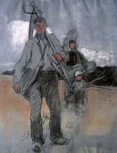En route pour la moisson par Georges Paul Franois Laurent Lauge