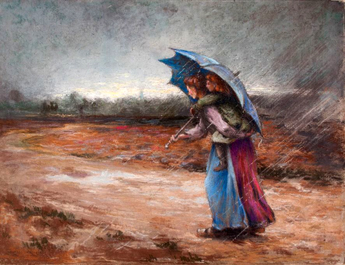 Sous l'averse par Georges Paul Franois Laurent Lauge