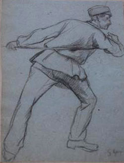 Le travail  la corde par Georges Paul Franois Laurent Lauge