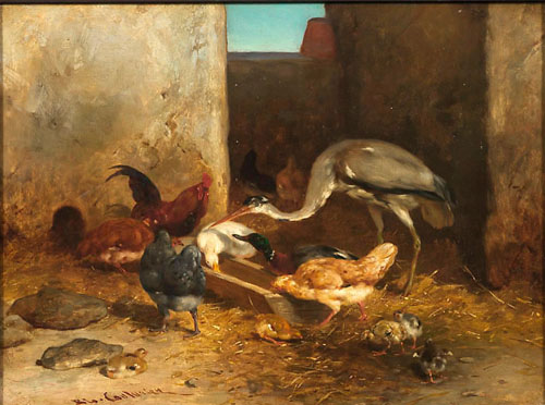 Un hron dans la basse cour par Philibert Lon Couturier