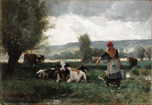 La traite dans les champs par Julien Dupr