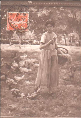 Les petits coqs par Thrse Marthe Franoise Dupr