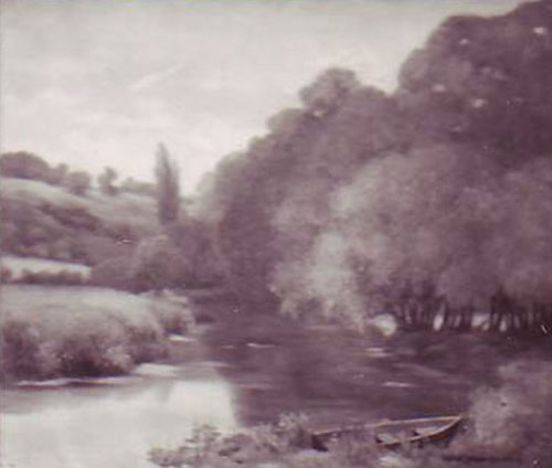 Bateaux au bord de la Risle par Isabelle Marie Yvonne Malzieux