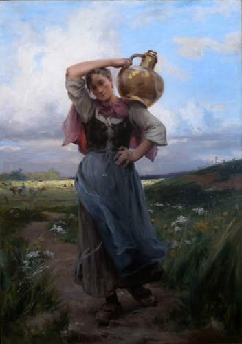 A l'heure de traire par Georges Paul Franois Laurent Lauge