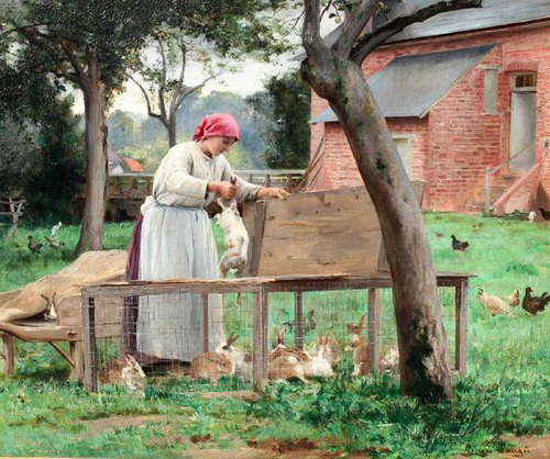 Les lapins par Georges Paul Franois Laurent Lauge