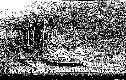 Nature morte aux hutres par Philibert Lon Couturier