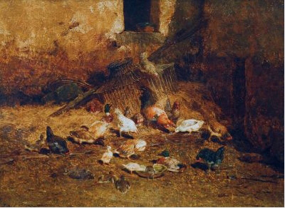 Scne de basse cour par Philibert Lon Couturier