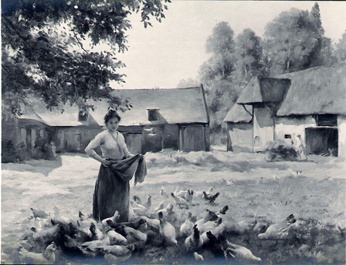 Cour de ferme par Thrse Marthe Franoise Dupr