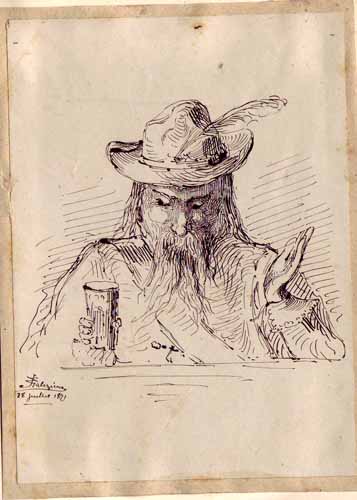 Le buveur par Jean Baptiste Malzieux
