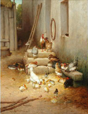 Un poulailler par Philibert Lon Couturier