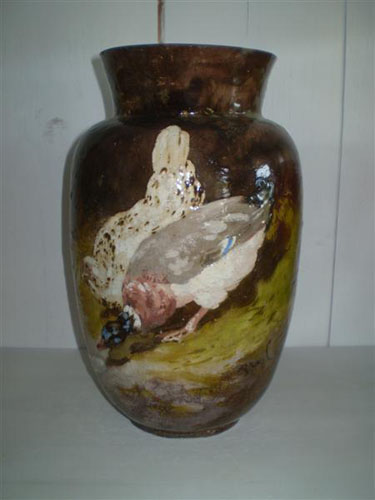 Vase aux poules par Philibert Lon Couturier