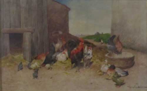 Dans la cour de la ferme par Philibert Lon Couturier