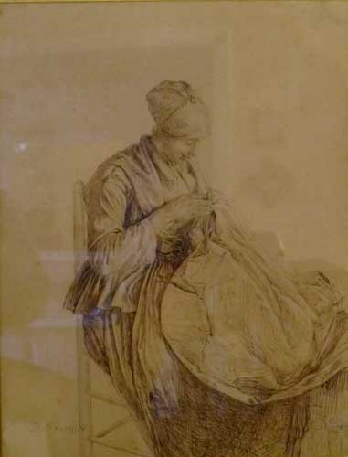 La ravaudeuse par Jean Baptiste Malzieux