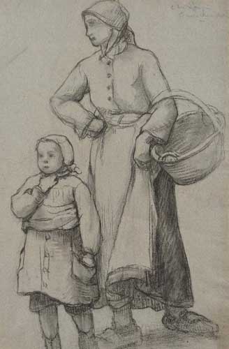 Mre et fille par Georges Paul Franois Laurent Lauge