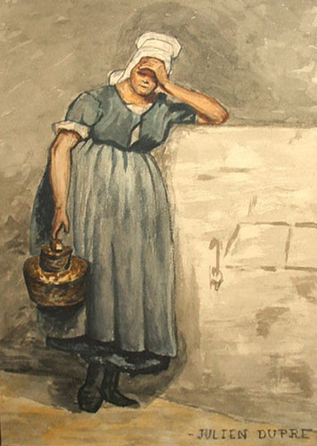 Femme se reposant par Julien Dupr