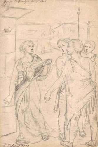 Aprs le martyre de Saint-Paul par Edmond Louis Jules Cotard