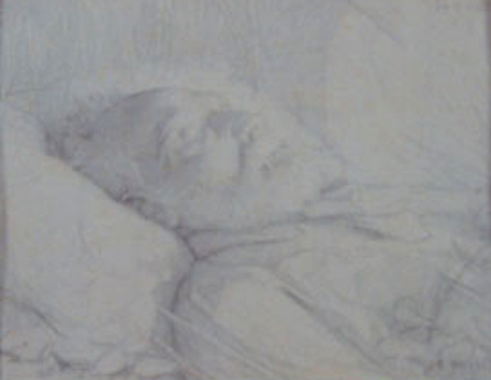 Victor Hugo Mort esquisse par Dsir Franois Lauge