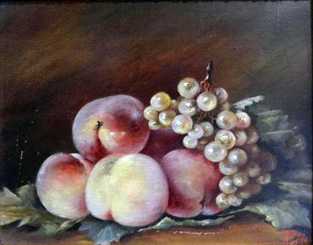 Pches et raisin par Marie Elonore Franoise Lauge