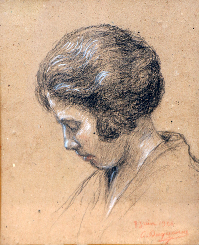 Portrait de Jeanne Malzieux par Camille Hyppolite Duquenne