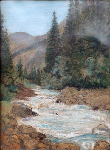 Une rivire dans la montagne par Camille Hyppolite Duquenne