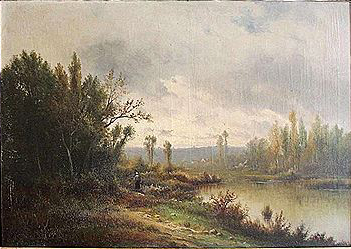 Paysage par Charles Antoine Amand Lenglet