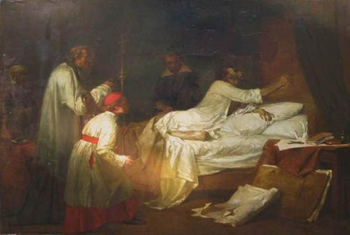 La mort de Zurbaran par Dsir Franois Lauge