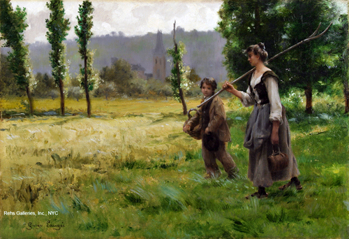 Dans la prairie  Archelles par Georges Paul Franois Laurent Lauge