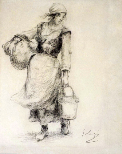 La laitire par Georges Paul Franois Laurent Lauge
