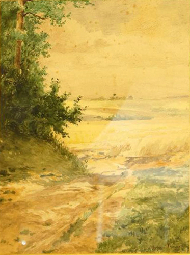 Le chemin ombrag par Georges Paul Franois Laurent Lauge