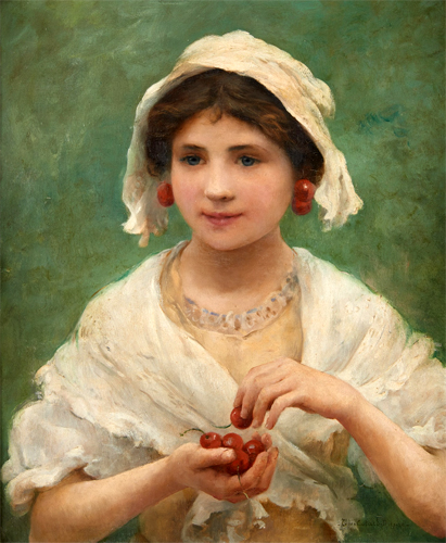 Fillette aux cerises par Thrse Marthe Franoise Dupr