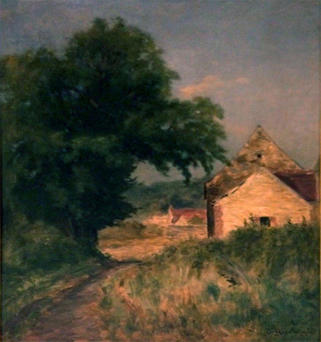 Entre de village par Georges Paul Franois Laurent Lauge