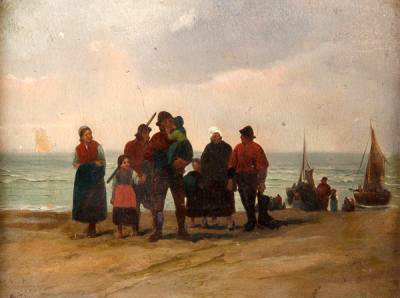 Retour de pcheurs par Georges Paul Franois Laurent Lauge