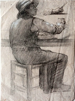 Le buveur par Georges Paul Franois Laurent Lauge