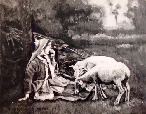 La petite bergre assise par Madeleine Dupr