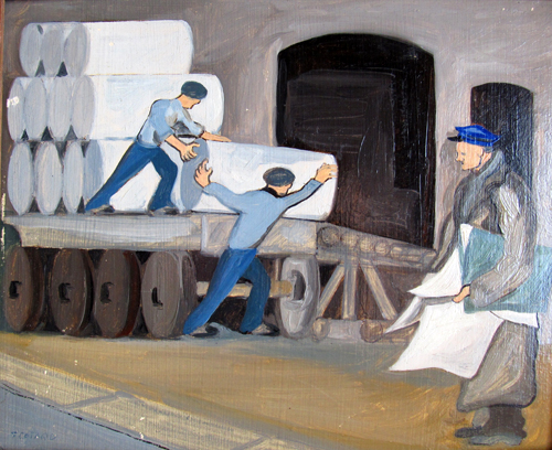 Les rouleaux de papier par Franois Cotard