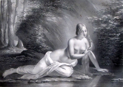 La nymphe se mirant dans l'eau par Pierre Jrme Lordon