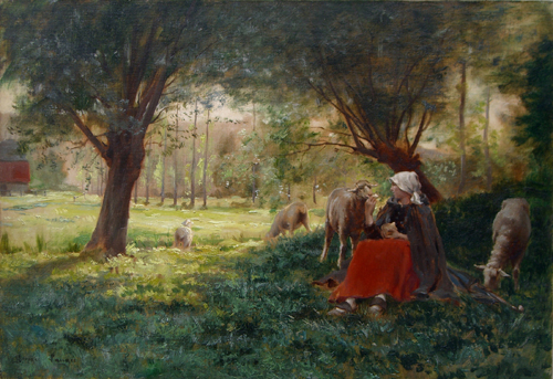 La jeune Bergre par Georges Paul Franois Laurent Lauge
