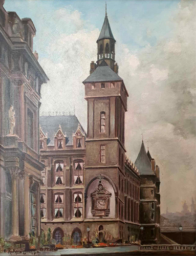 La tour de l'horloge du Palais de Justice par Franois Rolland Jouan