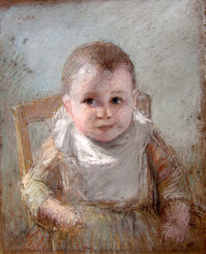 Portrait d'Odette Malzieux par Dsir Franois Lauge