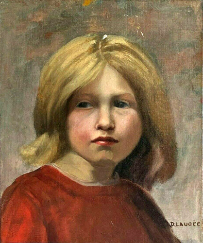 Portrait d'une jeune fille blonde par Dsir Franois Lauge