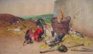 Les coqs par Philibert Lon Couturier