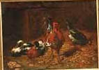 Coq et poules par Philibert Lon Couturier