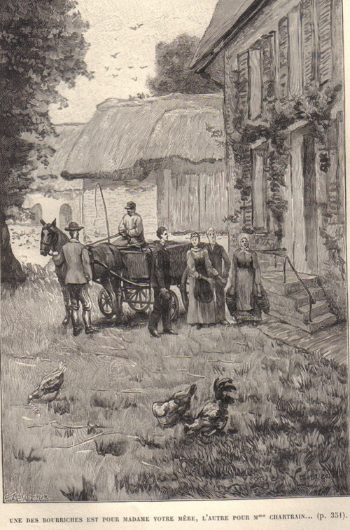 Une des bourriches est pour Madame votre Mre, lautre pour Mme Chartrain par Georges Paul Franois Laurent Lauge