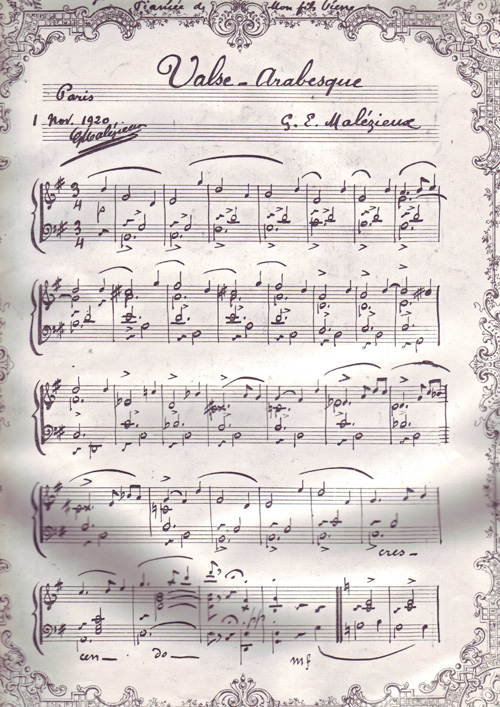 Valse arabesque par Georges Ernest Malzieux