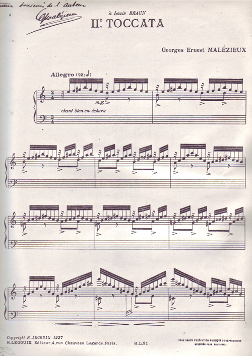 Toccata 2 par Georges Ernest Malzieux