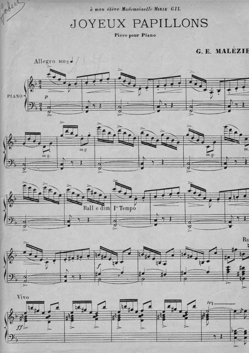 Joyeux Papillon par Georges Ernest Malzieux