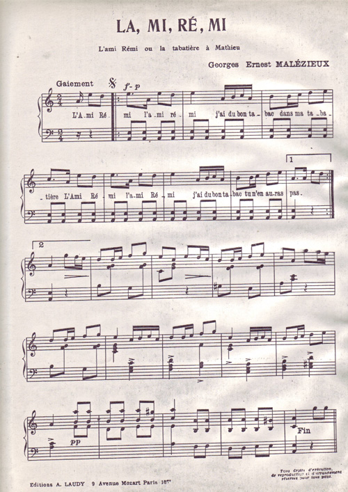 La, Mi, R, Mi par Georges Ernest Malzieux