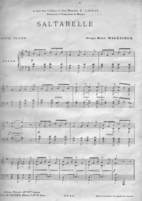 Saltarelle par Georges Ernest Malzieux