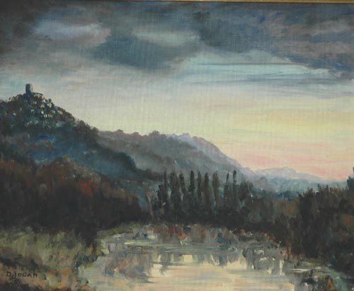 Le Lot le soir par Dominique Jouan