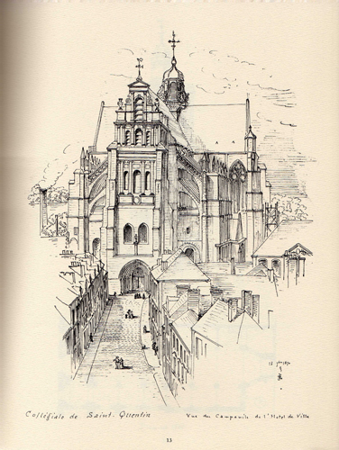 Collegiale de Saint-Quentin par Jules Charles Joachim Malzieux